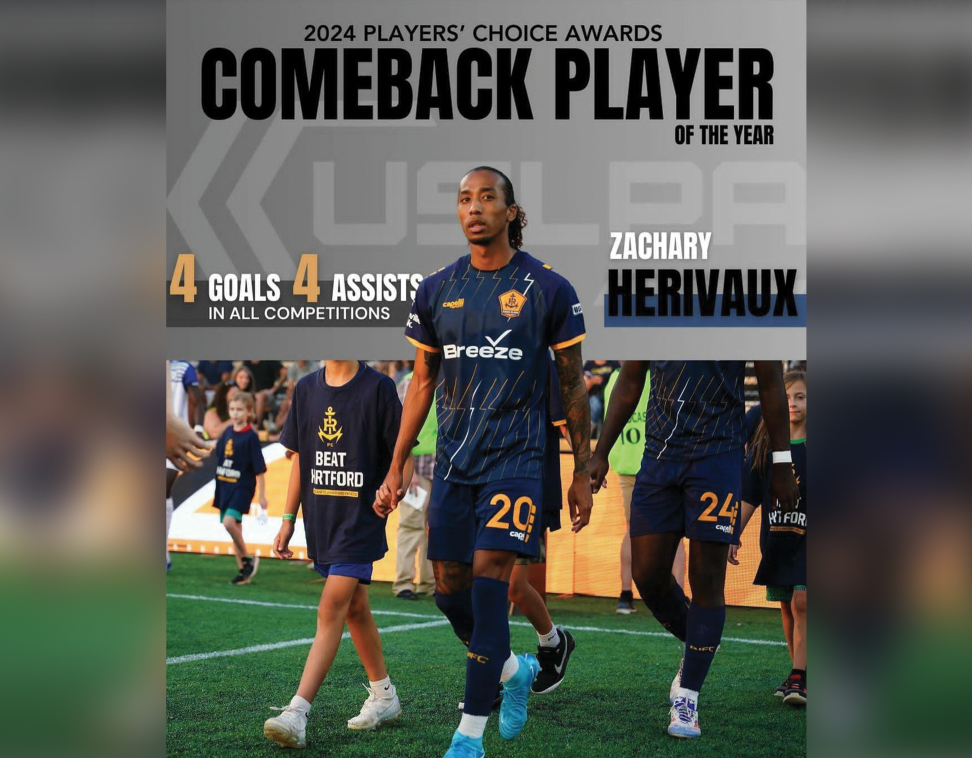 Rhode Island FC sacré champion, Zachary Hérivaux honoré !